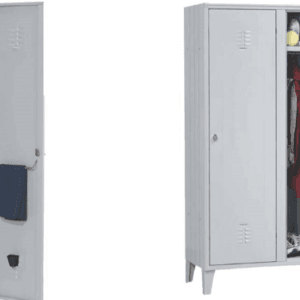 armadio spogliatoio 2 posti sporco pulito in metallo