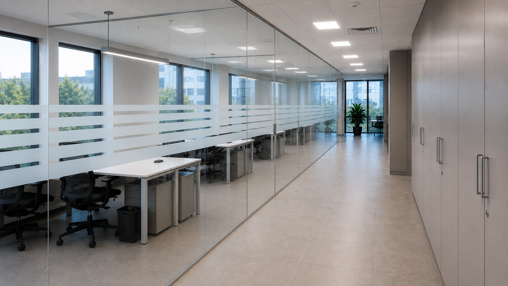 Sala riunioni con pareti vetrate — CSP Contract Padova